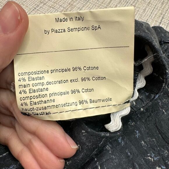 Piazza Sempione Audrey Black Dress Pants Women's Size 40 US 8 Flat Front Solid - Picture 5 of 7